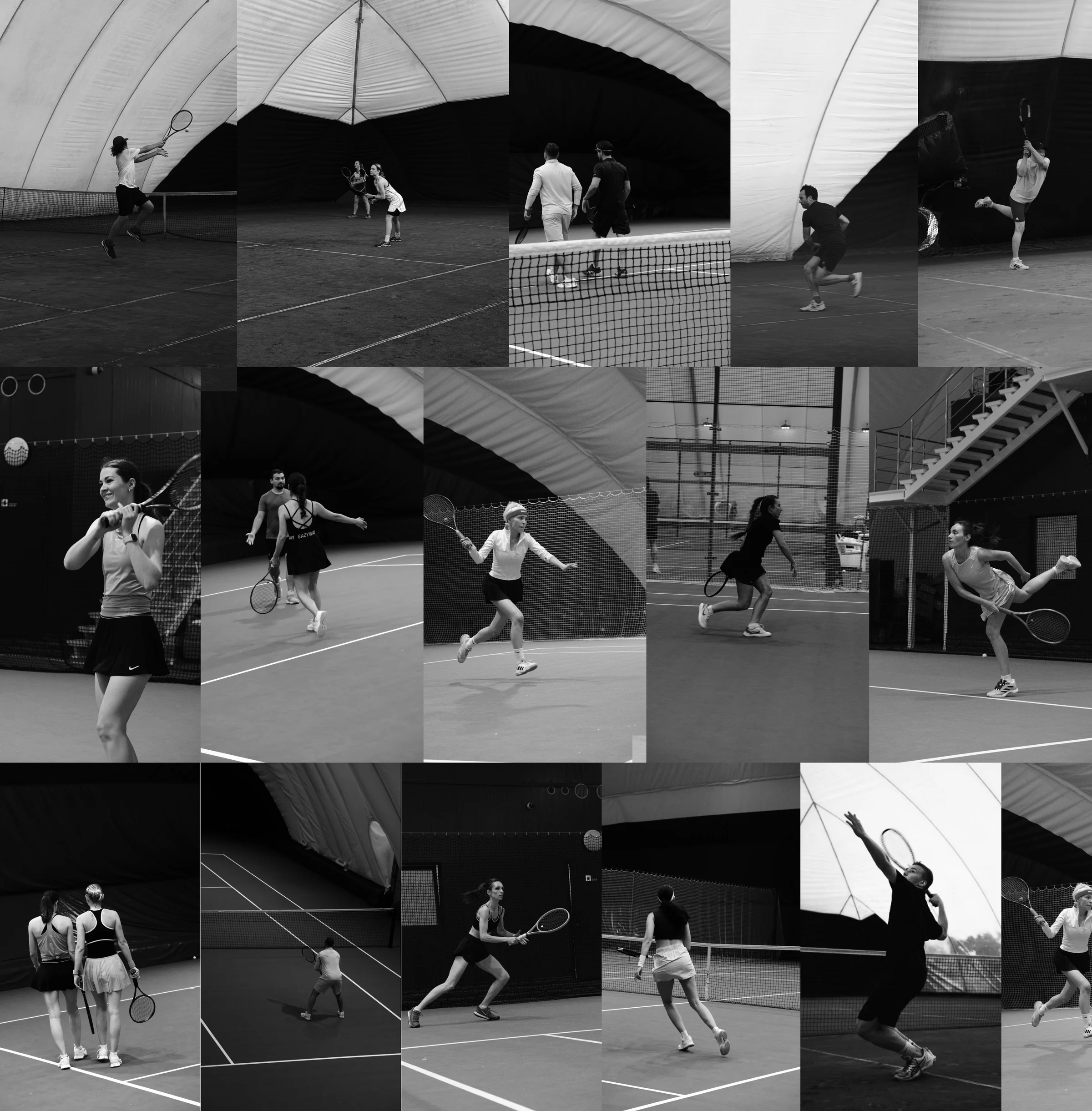 Участники Metalno Tennis Tour на теннисных кортах